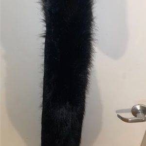 Black Faux Fur Stole